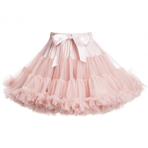 Lys-rosa-barnelykke-angelsface-barnebutikk-på-nett-romantisk-tyll-stutteskjørt-tiara